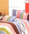 Valtellina Charming Multi-coloured Double Bed Sheet With Two Pillow Covers