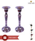 Little India Classic Candle Stand Pair With Free Wall Hanging