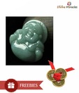 Divine Miracles Laughing Buddha Natural Jade Pendant