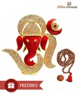 Divine Miracles Crystal Studded Metal Ganesha