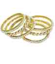 Kalai Gorgeous Gold Plated Pearl Bangles DSNBG12-24