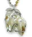 OPS. Beautiful Silver Alloy Pearl Pendant DSNP20-C