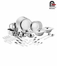 Mosaic Stainless Steel Dinner Set - 91 Pcs