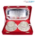 Dekor World Silver Plated Tea Set With Tray