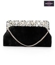 Aarna Craft Black Crystal & Bead Work Clutch