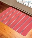 Dekor World  Peach Striped Cotton Rug