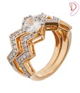 Diva Zig Zag American Diamond Ring