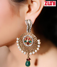 Zuni Handcrafted Traditional Brown Earrings with Free Earrings