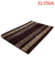 Elysia Cotton Brown & light Brown Striped Bath Mat