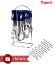 Elegante Blue Cutlery Set - 25 Pcs