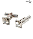 Favola Square Crystal Cufflinks