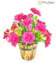 Flowers Boutique Beautiful Red Camellia Roses Bouquet With A Vase