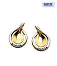 Facetz Unique 2 Tone Finish Diamond Earrings