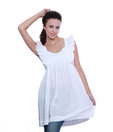 Stilestreet Sober White Cotton Tunic