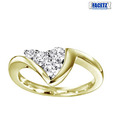 Facetz Sweetheart Diamond Gold Ring