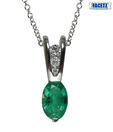 Facetz Diamond & Emerald Pendant