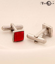 Favola Light Siam Crystal Cufflinks