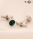 Favola Emerald Green Crystal Cufflinks