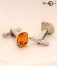 Favola Orange Crystal Cufflinks