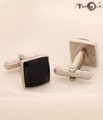 Favola Modish Black Crystal Cufflinks