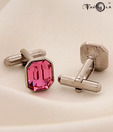Favola Fuchsia Crystal Cufflinks