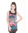 Frolic Black & Pink Tunic Top