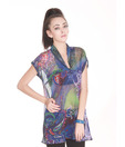 Frolic Designer Blue Tunic Top