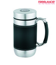 Freelance Stainless Steel Black Mug-450ml