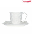 Freelance Trendy White Cups & Saucer Set