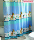 Freelance VFM Blue Giraffe Print Shower Curtain