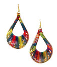 Go Hooked Vibrant Thread Work Earrings