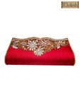 Moksh Cherishing Red Beaded Clutch