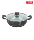 Vinod Hard Anodized Black Deep Kadai With Lid