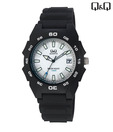 Q&Q Coal Black Strap Watch