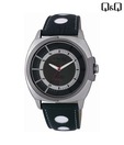 Q&Q Gradient Module With Black Strap Watch