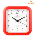 Horo Red Square Table Clock