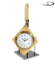 Home and Beyond Golden Chrome Desk Clock