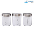Home & You Matte White Canister Set - 3 Pcs