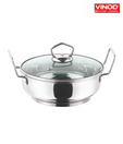 Vinod 24 cm Induction Bottom Kadai With Lid