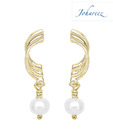 Johareez Classy Pearl & CZ Studded Earrings