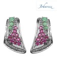 Johareez Multicolour Stone Studded Earrings