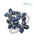 Johareez Blue Sapphire Petal Ring