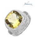 Johareez Cushion Citrine Ring