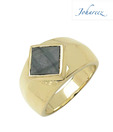 Johareez Onyx Gold Plated Band Ring