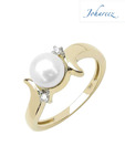 Johareez Gorgeous Gold Plated Pearl Ring