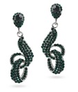 Aditri Glistening Green Hanging Earrings