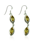 Sizzling Silver Intricately Crafted Citrine Silver Earrings