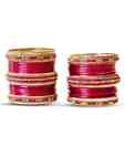 Aadya Set Of Magenta Lac Bangles