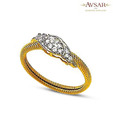 Avsar 18 kt Gold & Diamond Scaled Ring