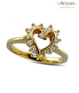 Avsar 18 kt Gold & Diamond Heart Ring